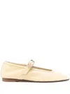 Le Monde Beryl Grosgrain-trimmed Velvet Mary Jane Ballet Flats In Neutrals