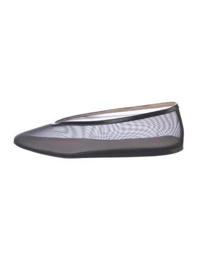 Pre-owned Le Monde Beryl Mesh Ballet Flats In Black