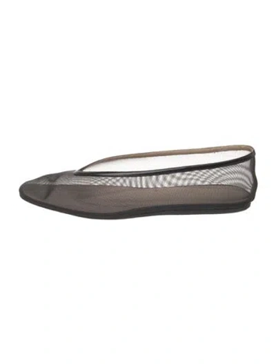 Pre-owned Le Monde Beryl Mesh Ballet Flats In Silver