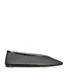 Le Monde Beryl Le Monde Béryl Black Leather Ballerinas In Fishnet Style In Black