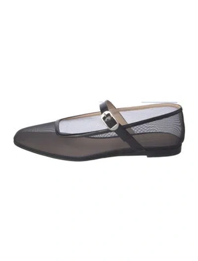 Pre-owned Le Monde Beryl Mesh Mary Jane Flats In Multicolor