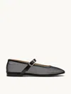 Le Monde Beryl Womens Black Round-toe Trimmed Mesh And Patent-leather Mary Jane Courts Eur 41 / 8 Uk In Black