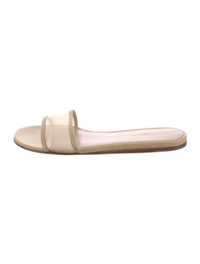 Pre-owned Le Monde Beryl Mesh Mesh Accents Slides In Neutrals