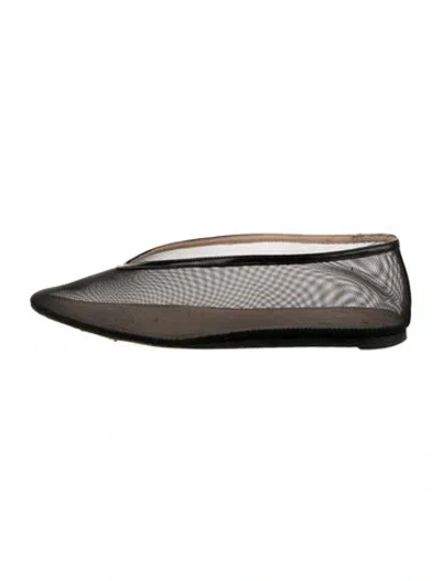 Pre-owned Le Monde Beryl Mesh Mules In Black