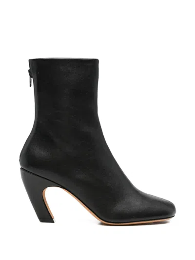 Le Monde Beryl Mica Leather Ankle Boots In Animal Print