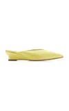 Le Monde Beryl Micro-wedge Silk-satin Mules In Yellow