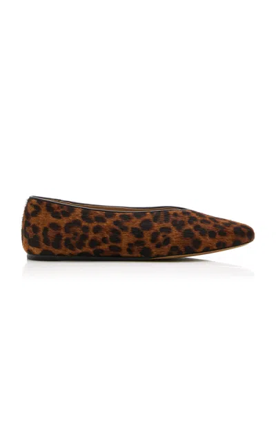Le Monde Beryl Regency Leopard-print Calf Hair Ballet Flats In Multi