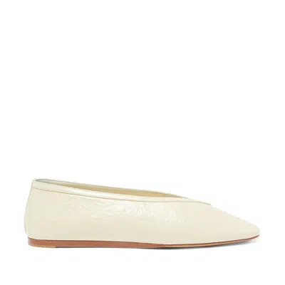 Le Monde Beryl Naplack Luna Slippers In Ecru