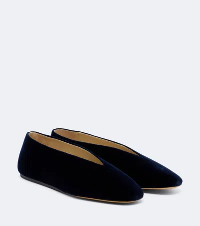 Le Monde Beryl Le Monde Béryl Olympia Velvet Ballet Flats In Purple