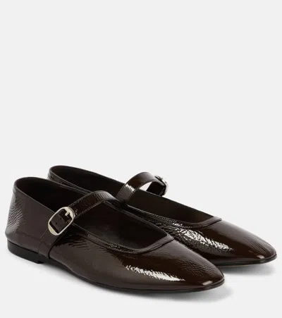 Le Monde Beryl Patent Leather Mary Jane Ballet Flats In Black