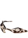 Le Monde Beryl Victoria Cow-print Calf Hair Pumps In Brown
