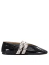 Le Monde Beryl Le Monde Béryl Pointed Toe Ballerinas With Buckles In Black
