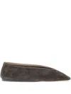 Le Monde Beryl Pointed-toe Suede Flats In Neutral
