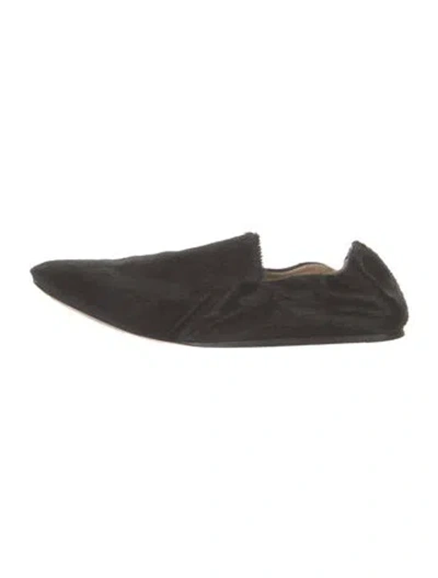 Pre-owned Le Monde Beryl Ponyhair Flats In Black