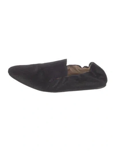 Pre-owned Le Monde Beryl Ponyhair Loafers In Blue