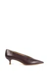 Le Monde Beryl 40mm Babouche Pointed-toe Leather Pumps In Brown