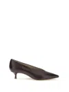 Le Monde Beryl Kitten Heel Pointed Toe Pumps In Brown