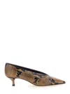 Le Monde Beryl Python-print Kitten Heel Pump