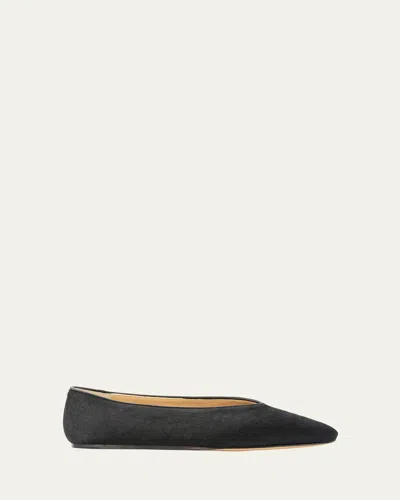 Le Monde Beryl Regency Calf Hair Ballet Flats In Black
