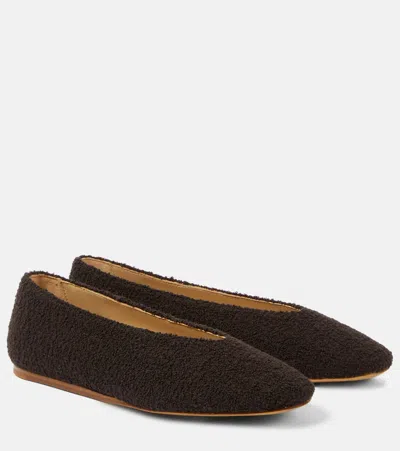Le Monde Beryl Regency Canvas Ballet Flats In Black