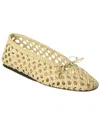 Le Monde Beryl Regency Woven Leather Ballet Flats In Brown