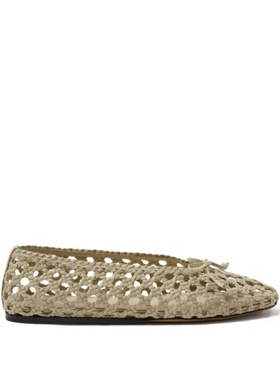 Le Monde Beryl Regency Woven Flat Pumps In Neutral