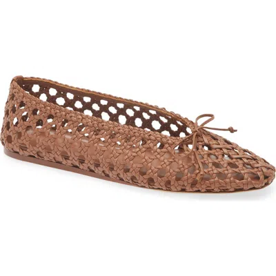 Le Monde Beryl Regency Woven Flat In Tan