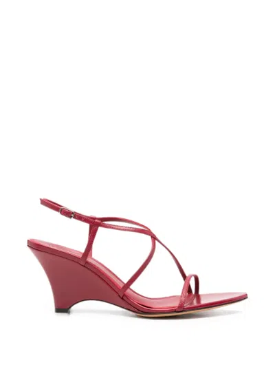 Le Monde Beryl Rio 70 Leather Wedge Sandals In Multi