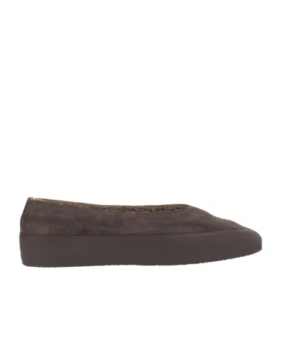 Le Monde Beryl Shearling Lined Flat Shoes In Multi