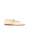 Le Monde Beryl Grosgrain-trimmed Velvet Mary Jane Ballet Flats In Beige