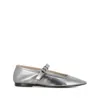 Le Monde Beryl Leather Ballet Flats In Silver