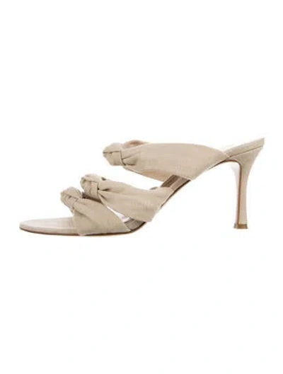 Pre-owned Le Monde Beryl Slides In Neutral