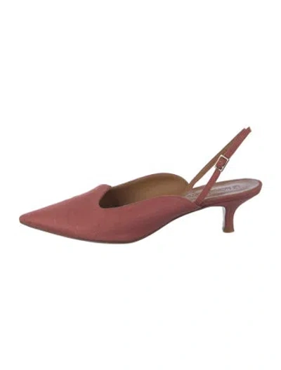 Pre-owned Le Monde Beryl Slingback Pumps In Pink