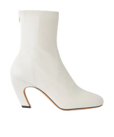 Le Monde Beryl Mica Leather Ankle Boots In Gray