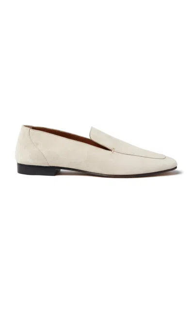 Le Monde Beryl Leather Loafers In White