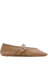Le Monde Beryl Stella Leather Mary Jane Ballet Flats In Brown