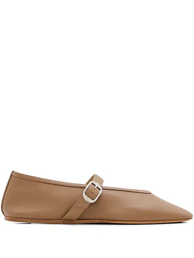 Le Monde Beryl Stella Leather Mary Jane Ballet Flats In Brown