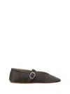 Le Monde Beryl Stella Leather Ballerina Flat In Chocolate