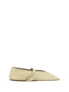 Le Monde Beryl Stella Buckle Detail Ballerina Shoes In Custard