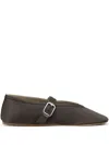 Le Monde Beryl Stella Leather Ballerina Flat In Brown