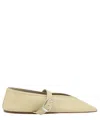 Le Monde Beryl Stella Buckle Detail Ballerina Shoes In Yellow