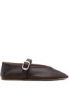 Le Monde Beryl Stella Buckle-fastening Ballet Flats In Black