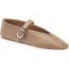 Le Monde Beryl Stella Leather Mary Jane Ballet Flats In Taupe