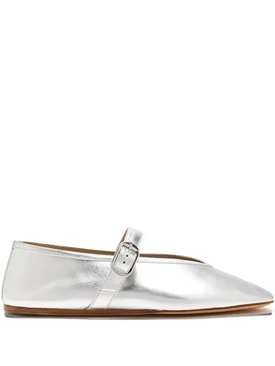 Le Monde Beryl Stella Metallic-finish Ballet Flats In Gray