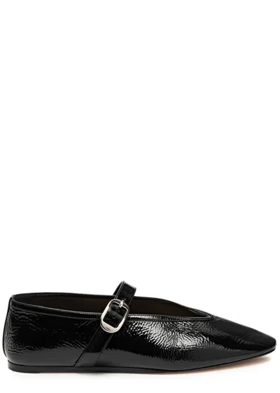 Le Monde Beryl Stella Patent Leather Ballet Flats In Black