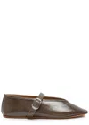 Le Monde Beryl Stella Patent Leather Ballet Flats In Brown