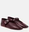 Le Monde Beryl Burgundy Stella Slipper Ballerina Flats In Red