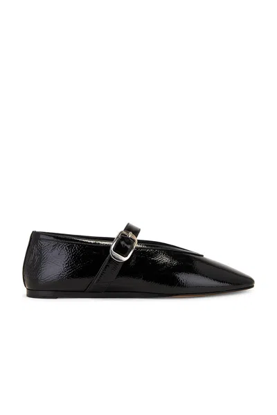 Le Monde Beryl Black Mary Jane Ballet Shoes With Strap And Buckle In Leather Woman