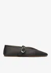 Le Monde Beryl Stella Leather Ballerina Flat In Brown