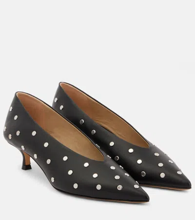 LE MONDE BERYL LE MONDE BÉRYL STUDDED LEATHER PUMPS